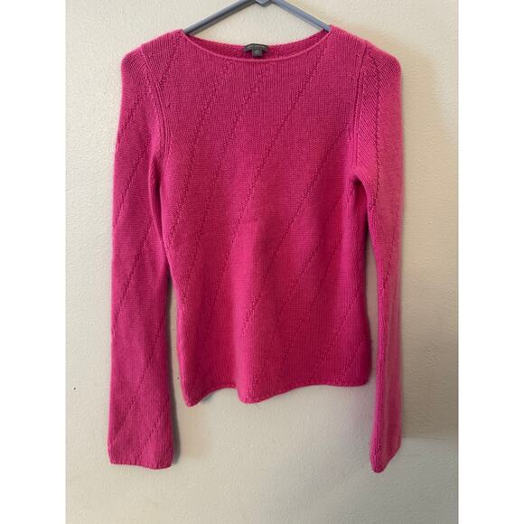 Ann Taylor pink knit cashmere sweater women's extra small - Picture 1 of 4